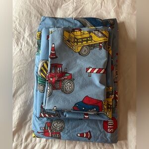 The Company Store Kids Sheet Set Full Size. Construction Themed